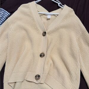 Cozy Pale Yellow Cardigan Sweater